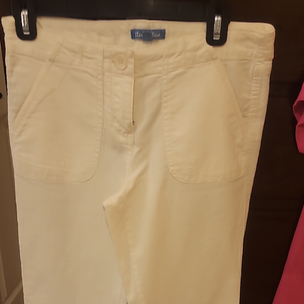 NWOT Women's Fleur Bleue Cream Pants Size 2